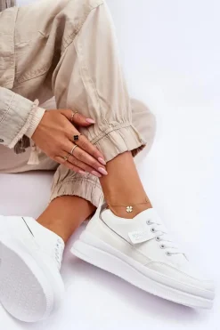 Boto Buty Sportowe Na Platformie|Sneakersy Damskie*Klasyczne Damskie Buty Sportowe Białe Ronesha