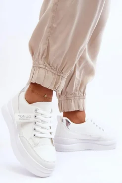 Boto Buty Sportowe Na Platformie|Sneakersy Damskie*Klasyczne Damskie Buty Sportowe Białe Ronesha