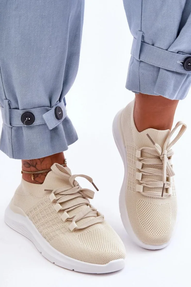 Damskie Boto Klasyczne Damskie Buty Sportowe Jasnobeżowe Nikilla