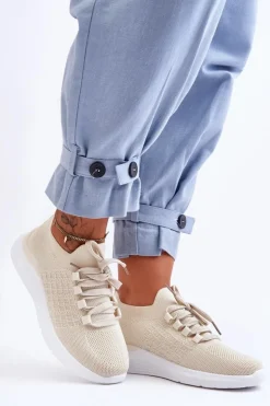 Damskie Boto Klasyczne Damskie Buty Sportowe Jasnobeżowe Nikilla