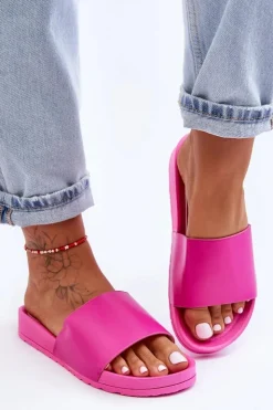 Damskie Boto Klasyczne Damskie Klapki Fuksja Rolien