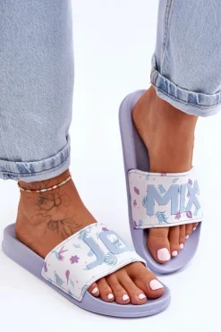 Boto Klapki Sportowe|Klapki Basenowe*Klasyczne Damskie Klapki Niebieskie Jomix