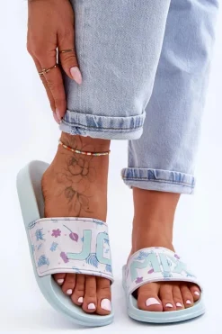 Hot Boto Klasyczne Damskie Klapki Jasnozielone Jomix