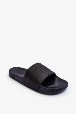 Damskie Big Star Shoes Klasyczne Damskie Klapki Big Star MM274712 Czarne