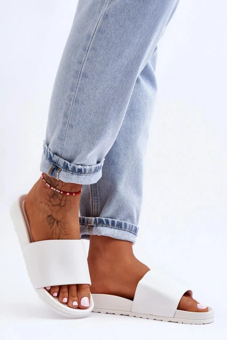 Clearance Boto Klasyczne Damskie Klapki Białe Rolien