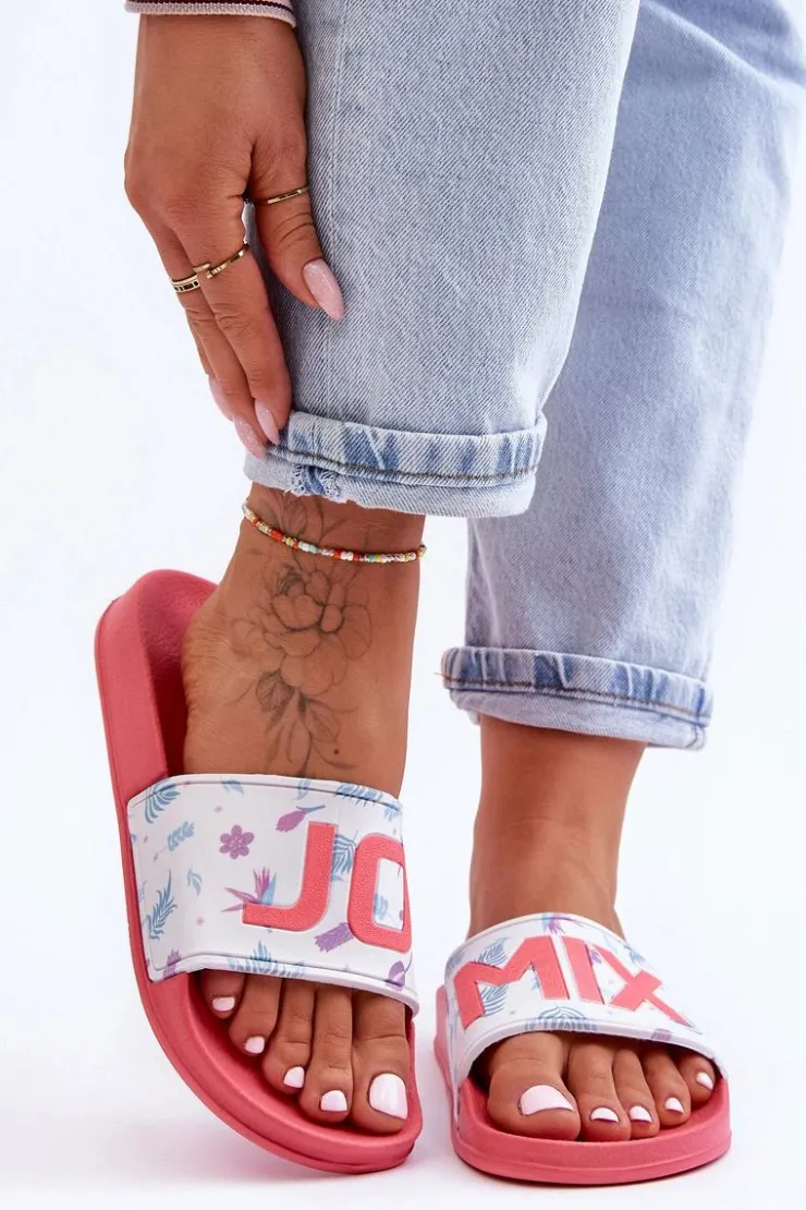 Discount Boto Klasyczne Damskie Klapki Różowe Jomix