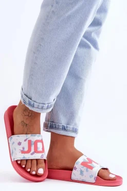 Discount Boto Klasyczne Damskie Klapki Różowe Jomix