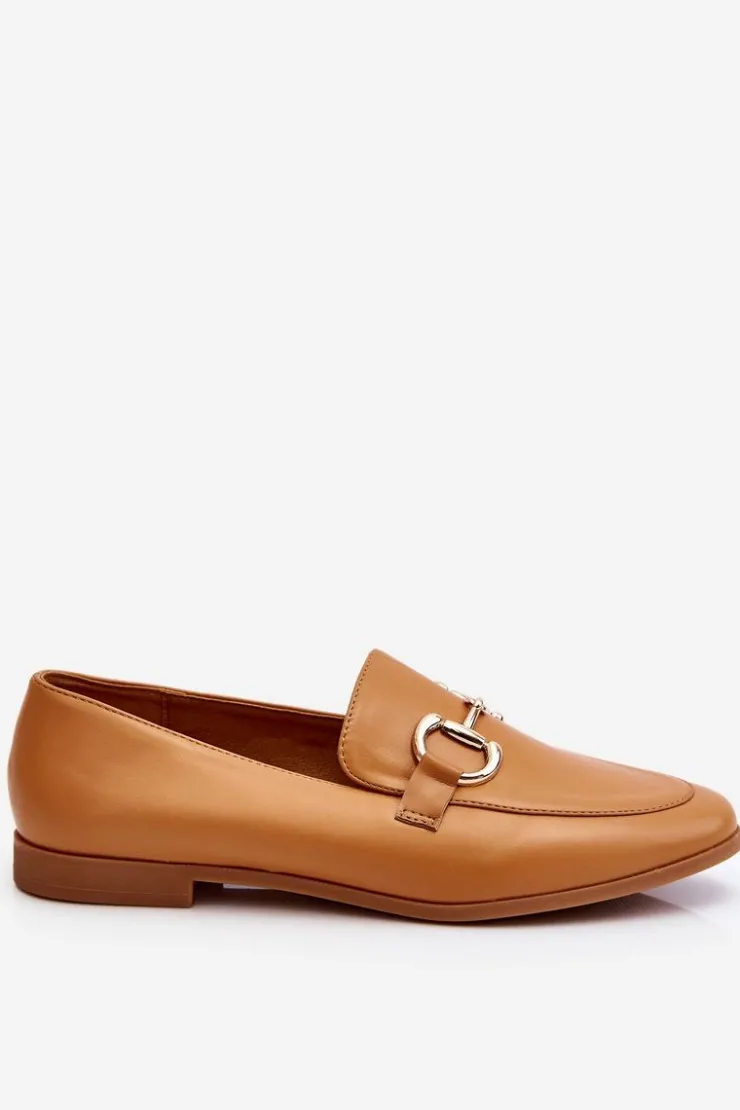 Online Boto Klasyczne Damskie Mokasyny Z Ozdobą Camel Jamie