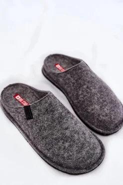 Damskie Big Star Shoes Klasyczne Damskie Papcie Big Star KK276014 Szare