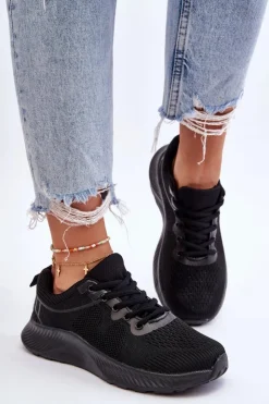 Damskie Boto Klasyczne Damskie Sportowe Buty Sznurowane Czarne Darla