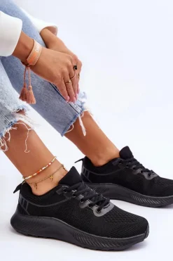 Damskie Boto Klasyczne Damskie Sportowe Buty Sznurowane Czarne Darla