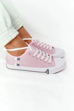 Damskie Big Star Shoes Klasyczne Damskie Trampki BIG STAR HH274110 Jasny Róż