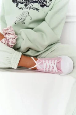 Damskie Big Star Shoes Klasyczne Damskie Trampki BIG STAR HH274110 Jasny Róż