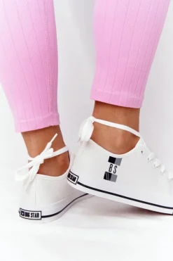 Online Big Star Shoes Klasyczne Damskie Trampki BIG STAR HH274109 Białe