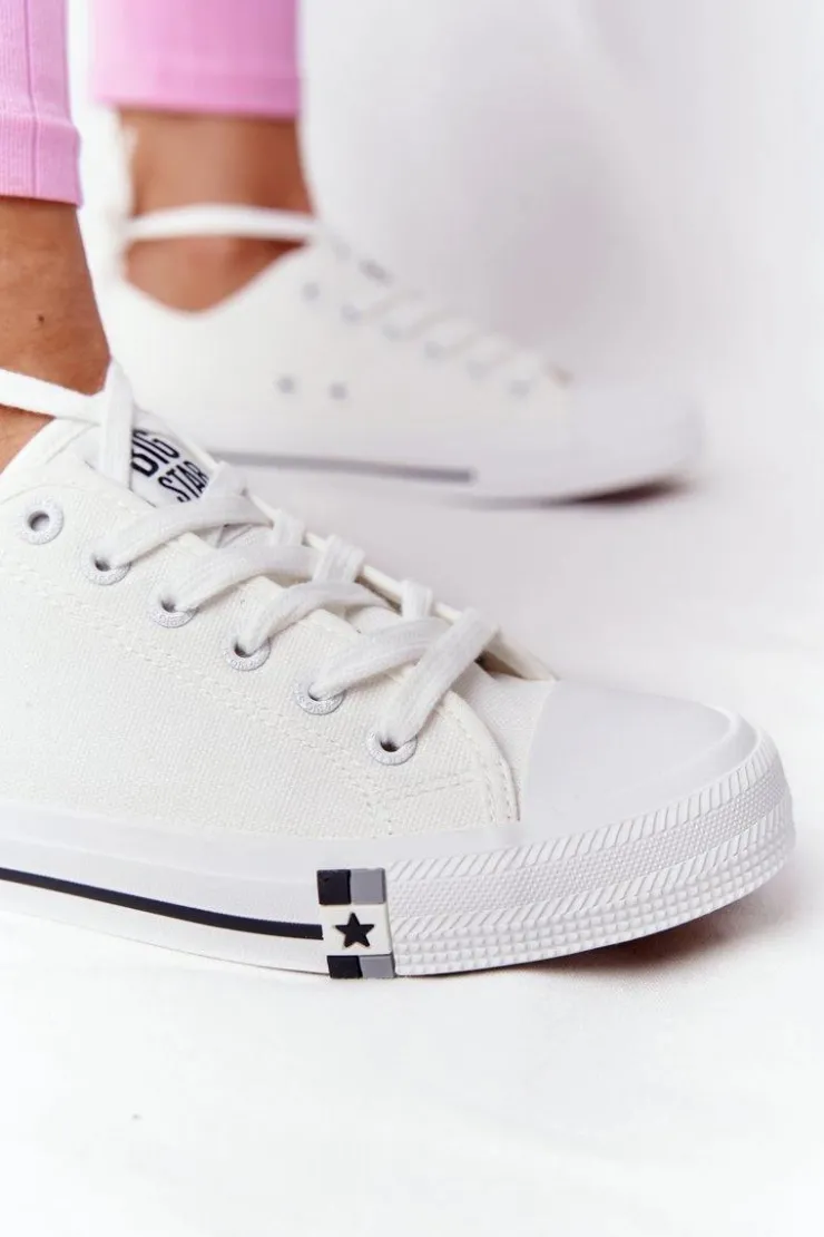 Online Big Star Shoes Klasyczne Damskie Trampki BIG STAR HH274109 Białe