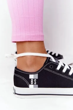 Big Star Shoes Trampki Damskie Big Star|Trampki Damskie Niskie*Klasyczne Damskie Trampki BIG STAR HH274108 Czarne