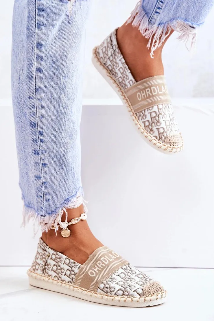 Online Boto Klasyczne Espadryle Beżowe Warm Time