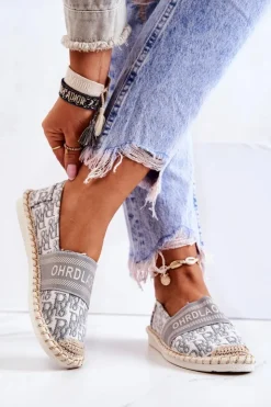 Boto Czarne Espadryle*Klasyczne Espadryle Szare Warm Time