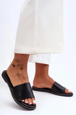 New Boto Klasyczne Klapki Damskie Czarne Aphrodite