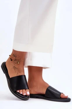 New Boto Klasyczne Klapki Damskie Czarne Aphrodite