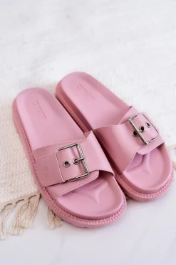 Damskie Big Star Shoes Klasyczne Klapki Damskie Big Star JJ274A308 Różowe