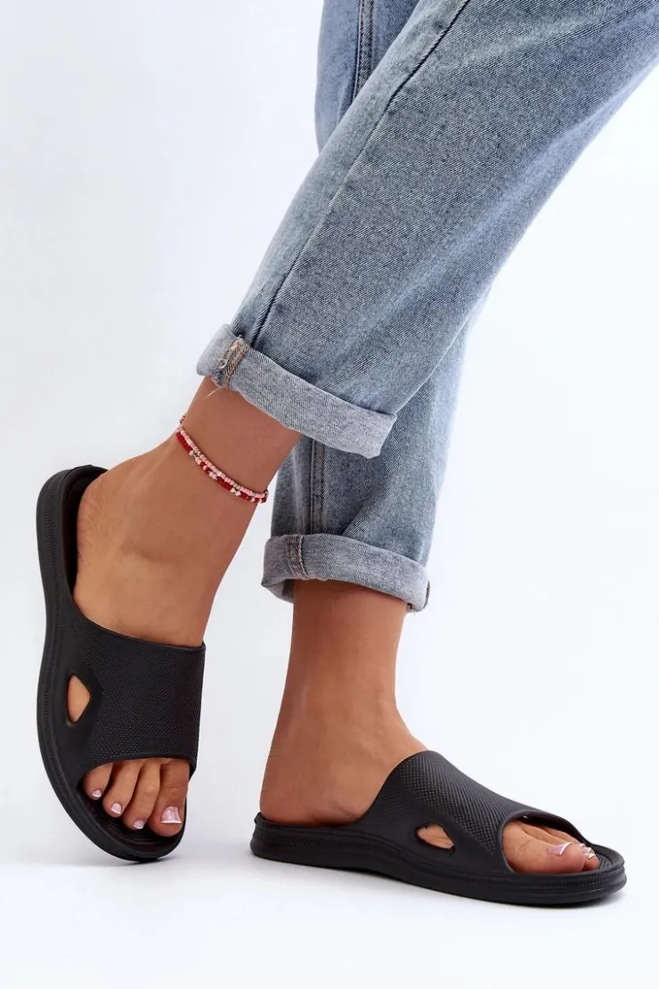 Damskie Boto Klasyczne Klapki Damskie Czarne Juniria