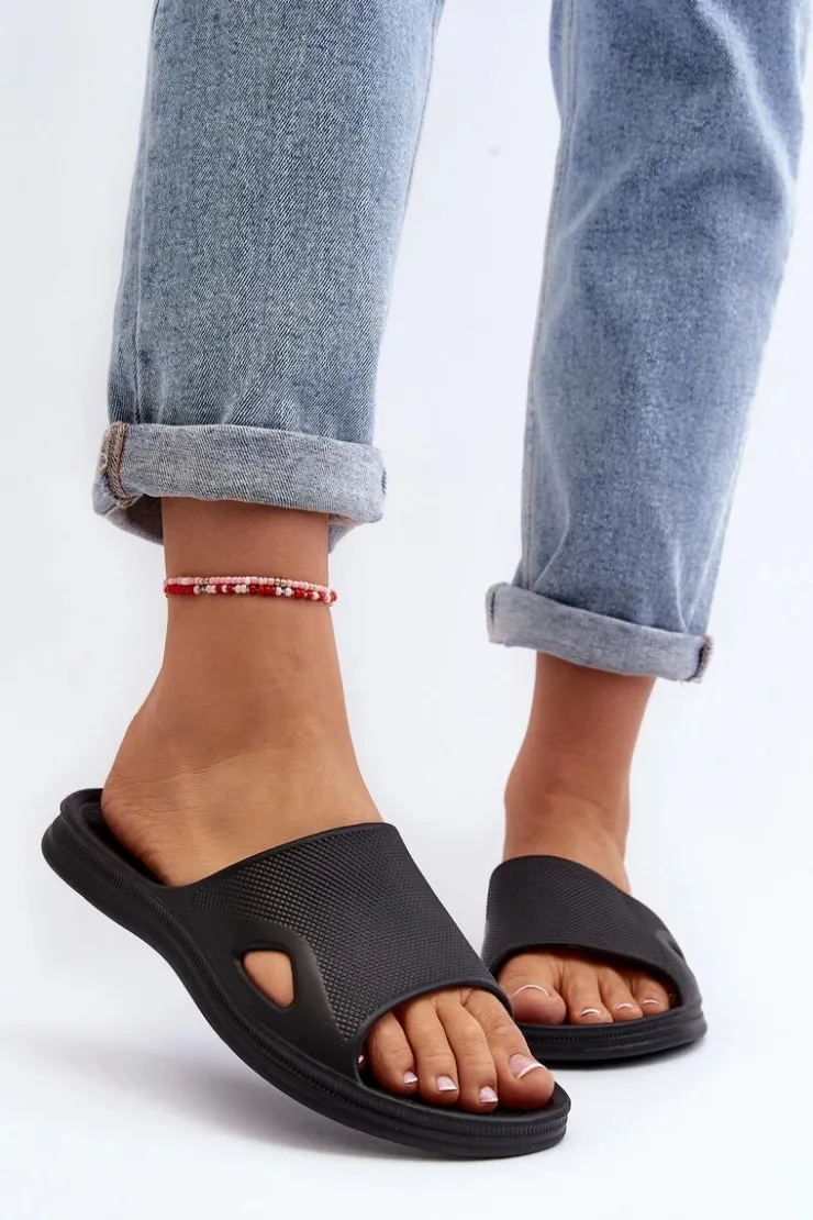 Damskie Boto Klasyczne Klapki Damskie Czarne Juniria