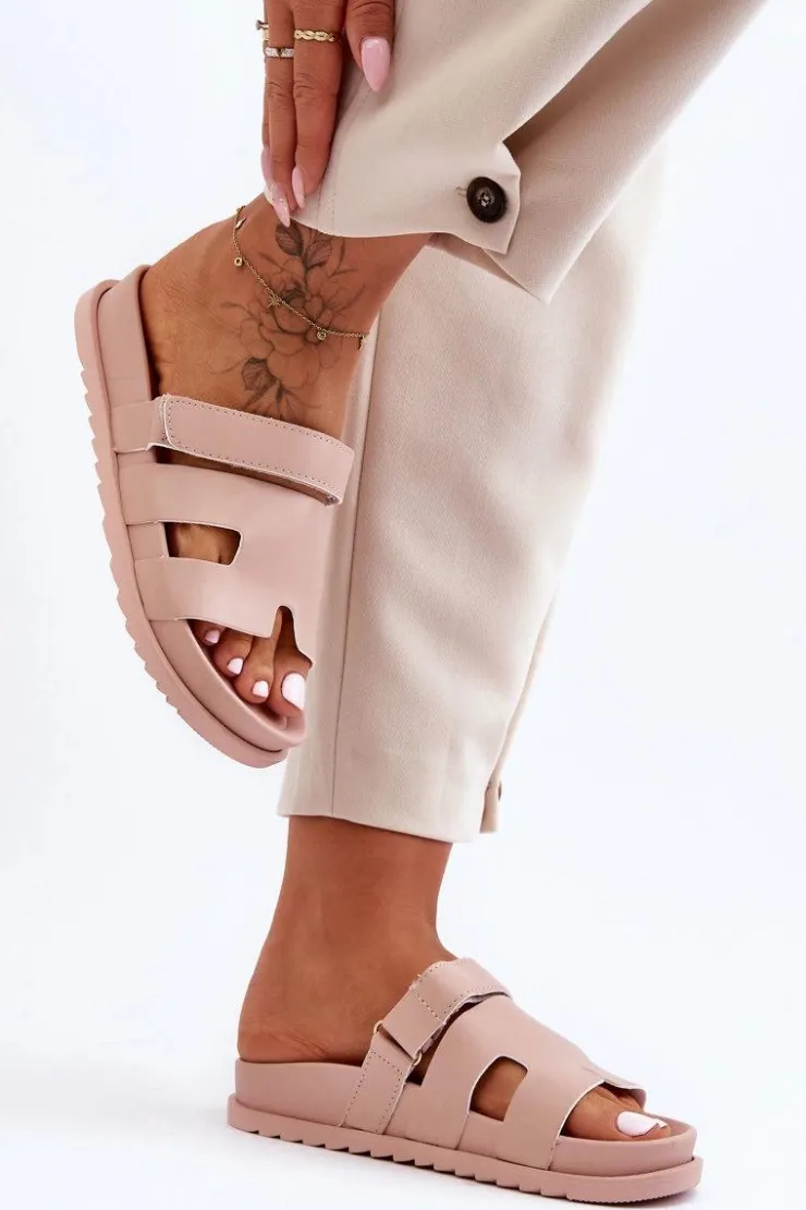 Boto Klapki Na Platformie|Klapki Damskie Klasyczne*Klasyczne Klapki Damskie Beżowe Molie