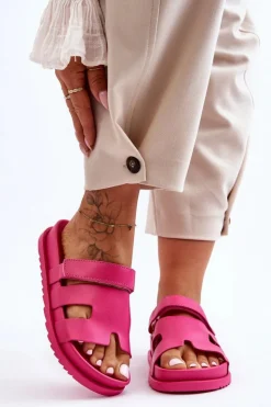 Boto Klapki Na Platformie|Klapki Damskie Klasyczne*Klasyczne Klapki Damskie Fuksja Molie