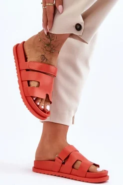 Boto Klapki Na Platformie|Klapki Damskie Klasyczne*Klasyczne Klapki Damskie Pomarańczowe Molie