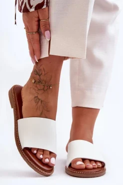 Damskie Boto Klasyczne Klapki Damskie Białe Aphrodite