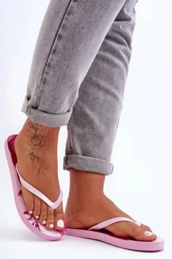 Damskie 4F Klasyczne Klapki Japonki SS23FFLIF060-54S Różowe