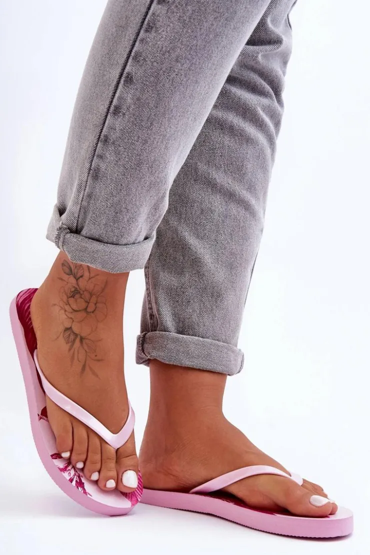 Damskie 4F Klasyczne Klapki Japonki SS23FFLIF060-54S Różowe