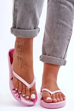 Damskie 4F Klasyczne Klapki Japonki SS23FFLIF060-54S Różowe