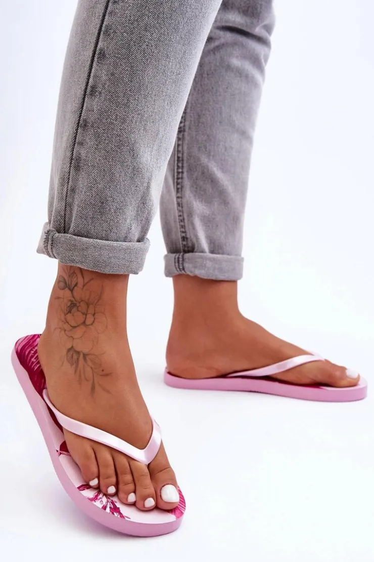 Damskie 4F Klasyczne Klapki Japonki SS23FFLIF060-54S Różowe