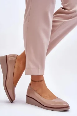 Buty damskie Vinceza Czółenka Na Platformie|Czółenka Klasyczne*Klasyczne Lakierowane Czółenka Na Koturnie Czarne Paola