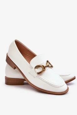 Boto Mokasyny Damskie Skórzane*Klasyczne Mokasyny Damskie Białe Lorien