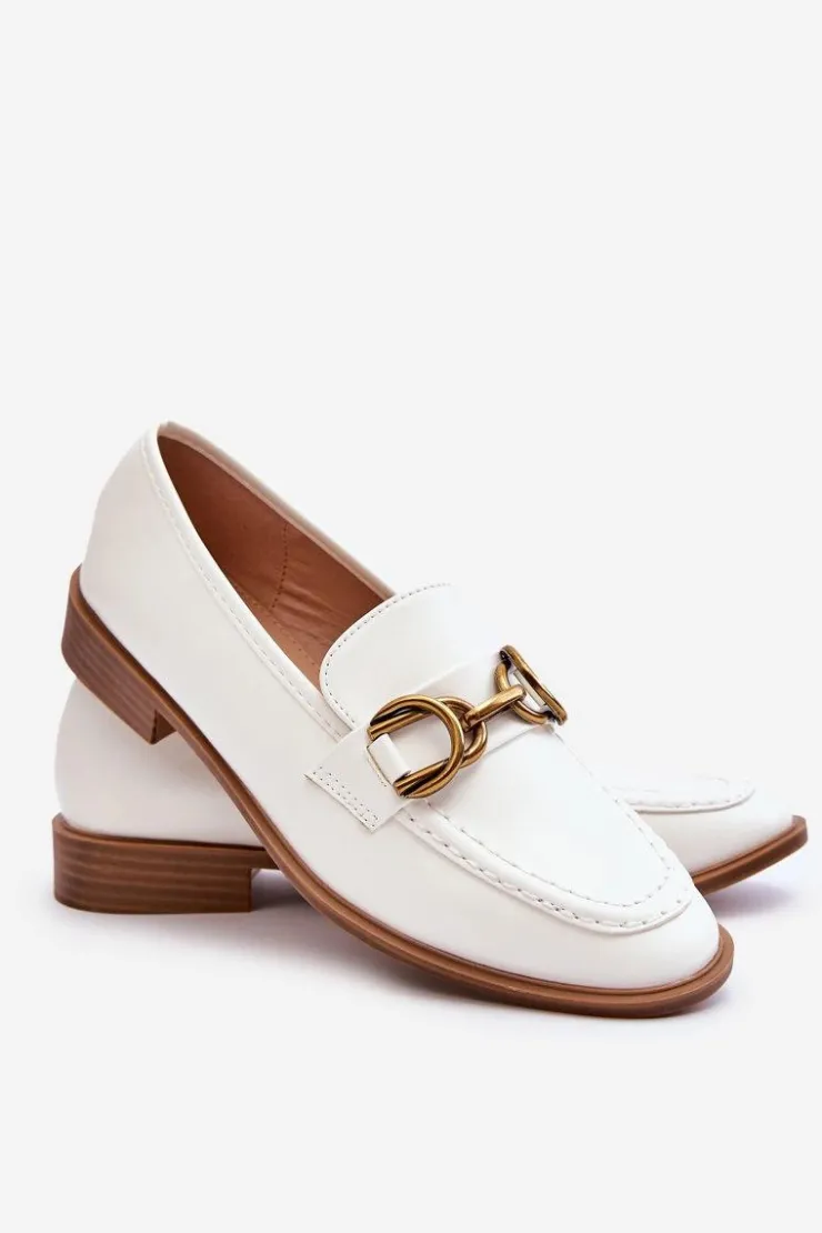 Boto Mokasyny Damskie Skórzane*Klasyczne Mokasyny Damskie Białe Lorien