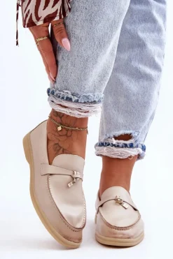 Damskie Boto Klasyczne Mokasyny Damskie Beżowe Cortez