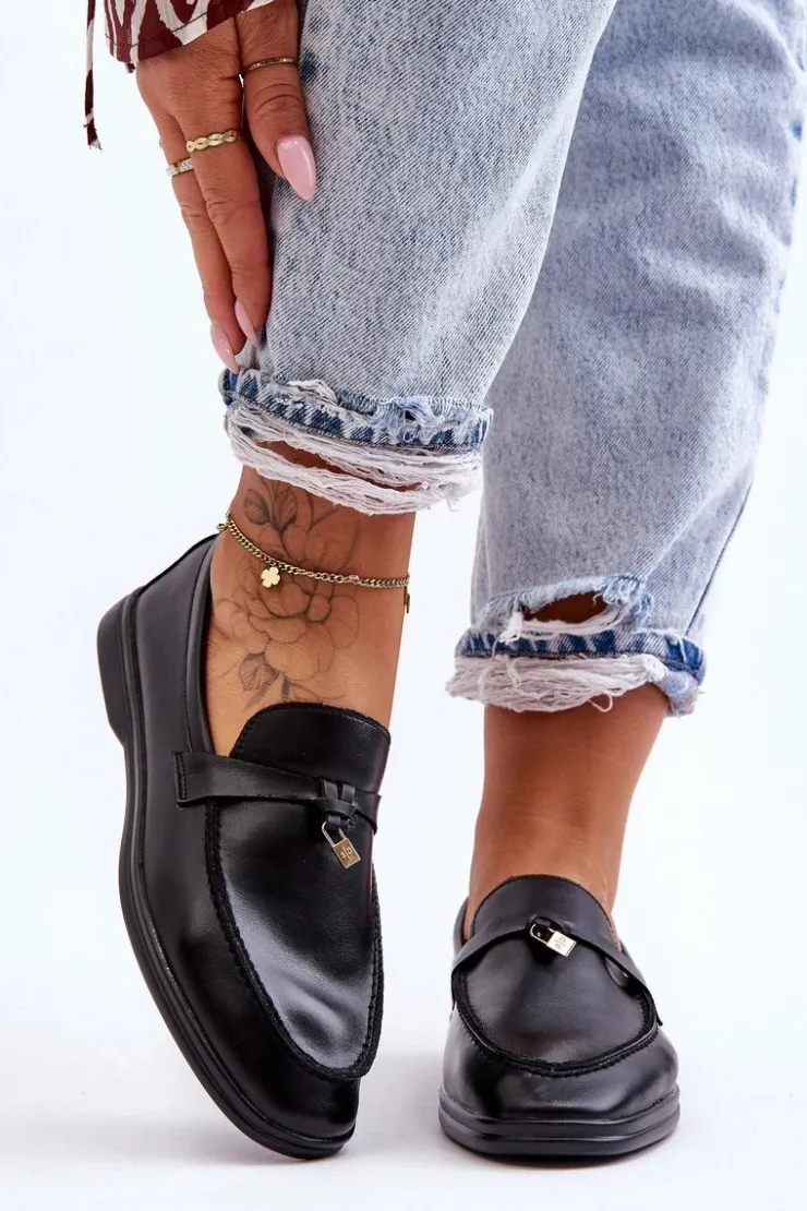 Online Boto Klasyczne Mokasyny Damskie Czarne Cortez Czarny