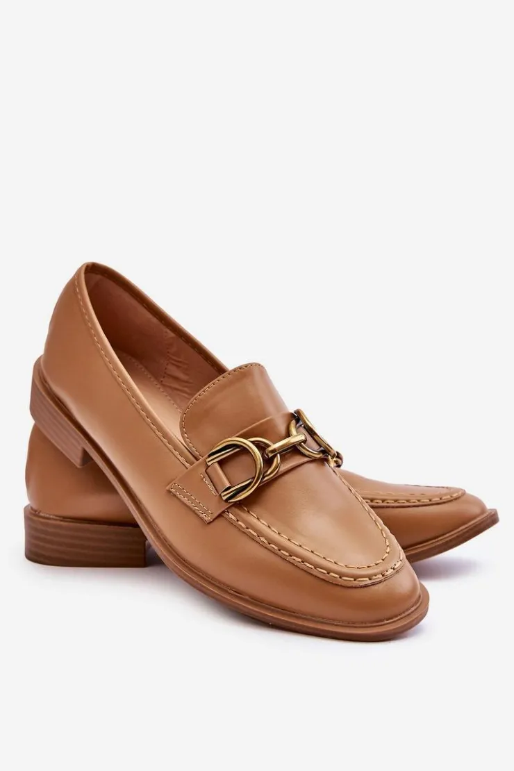 New Boto Klasyczne Mokasyny Damskie Brązowe Lorien