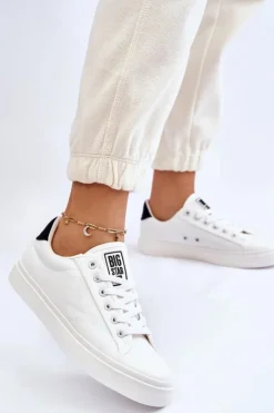 Big Star Shoes Trampki Damskie Big Star|Trampki Damskie Niskie*Klasyczne Niskie Trampki Big Star LL274091 Białe
