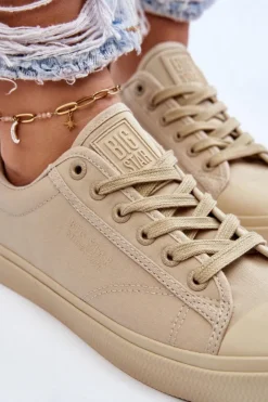 Best Big Star Shoes Klasyczne Niskie Trampki Big Star LL274094 Beżowe