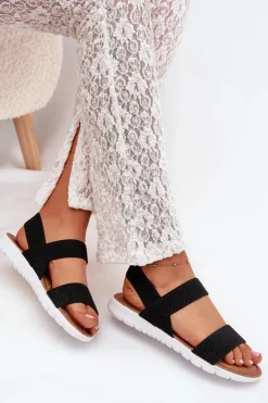 Damskie Boto Klasyczne Sandały Damskie Wsuwane Czarne Felira