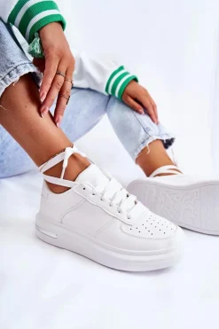 Damskie Boto Klasyczne Skórzane Buty Sportowe Białe Jennys