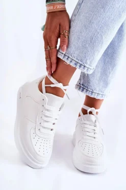 Damskie Boto Klasyczne Skórzane Buty Sportowe Białe Jennys