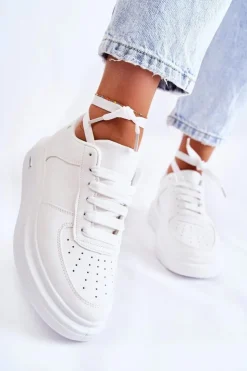 Damskie Boto Klasyczne Skórzane Buty Sportowe Białe Jennys