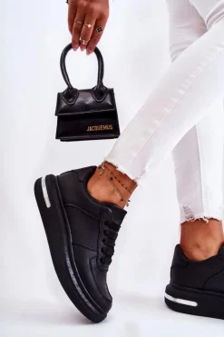 New Boto Klasyczne Skórzane Buty Sportowe Czarne Jennys