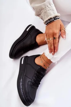 New Boto Klasyczne Skórzane Buty Sportowe Czarne Jennys