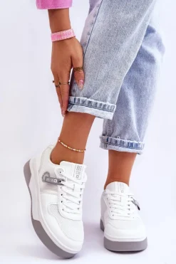 Big Star Shoes Klasyczne Sneakersy Memory Foam System Big Star LL274A024 Białe